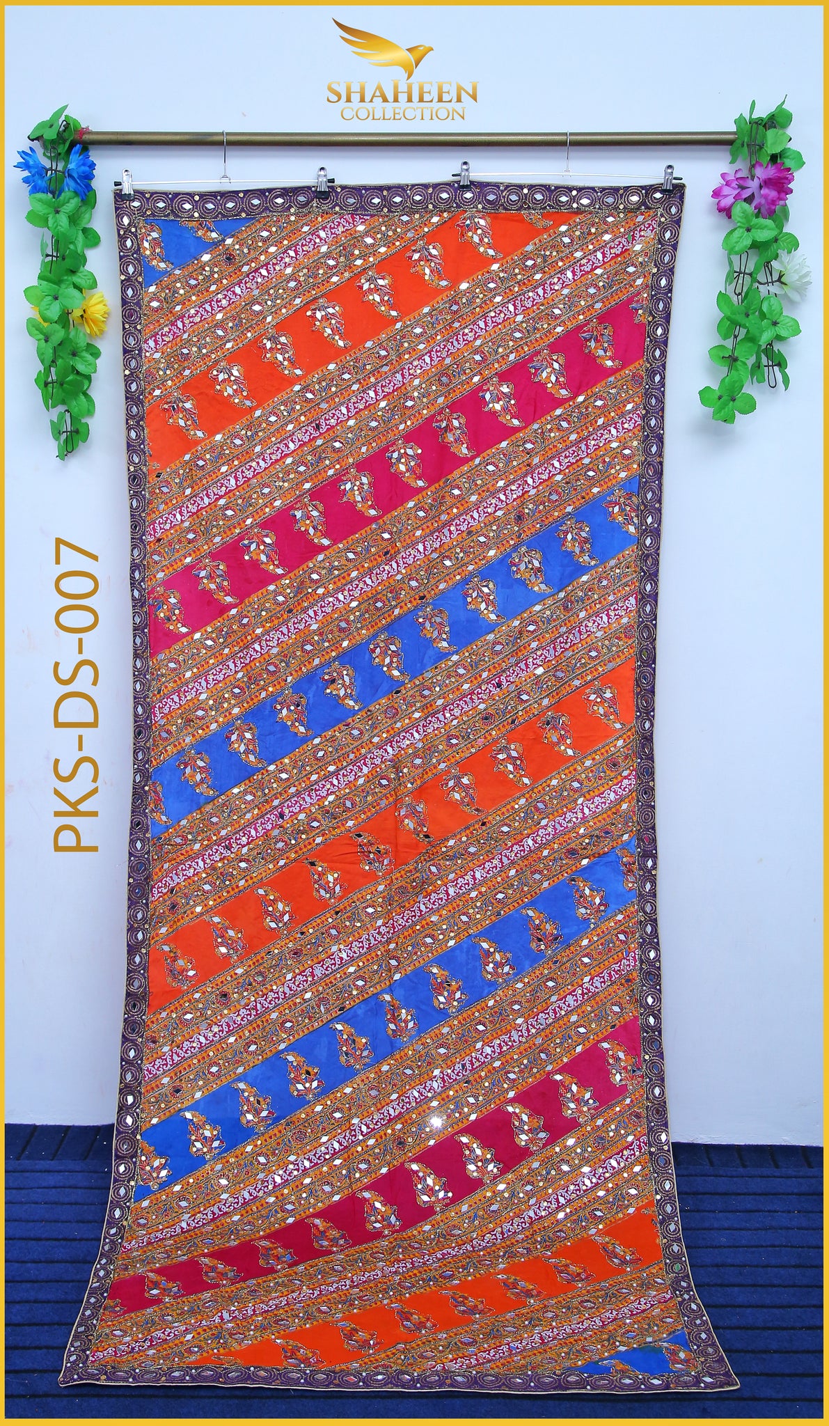 MIRROR WORK FANCY SILK DUPATTA