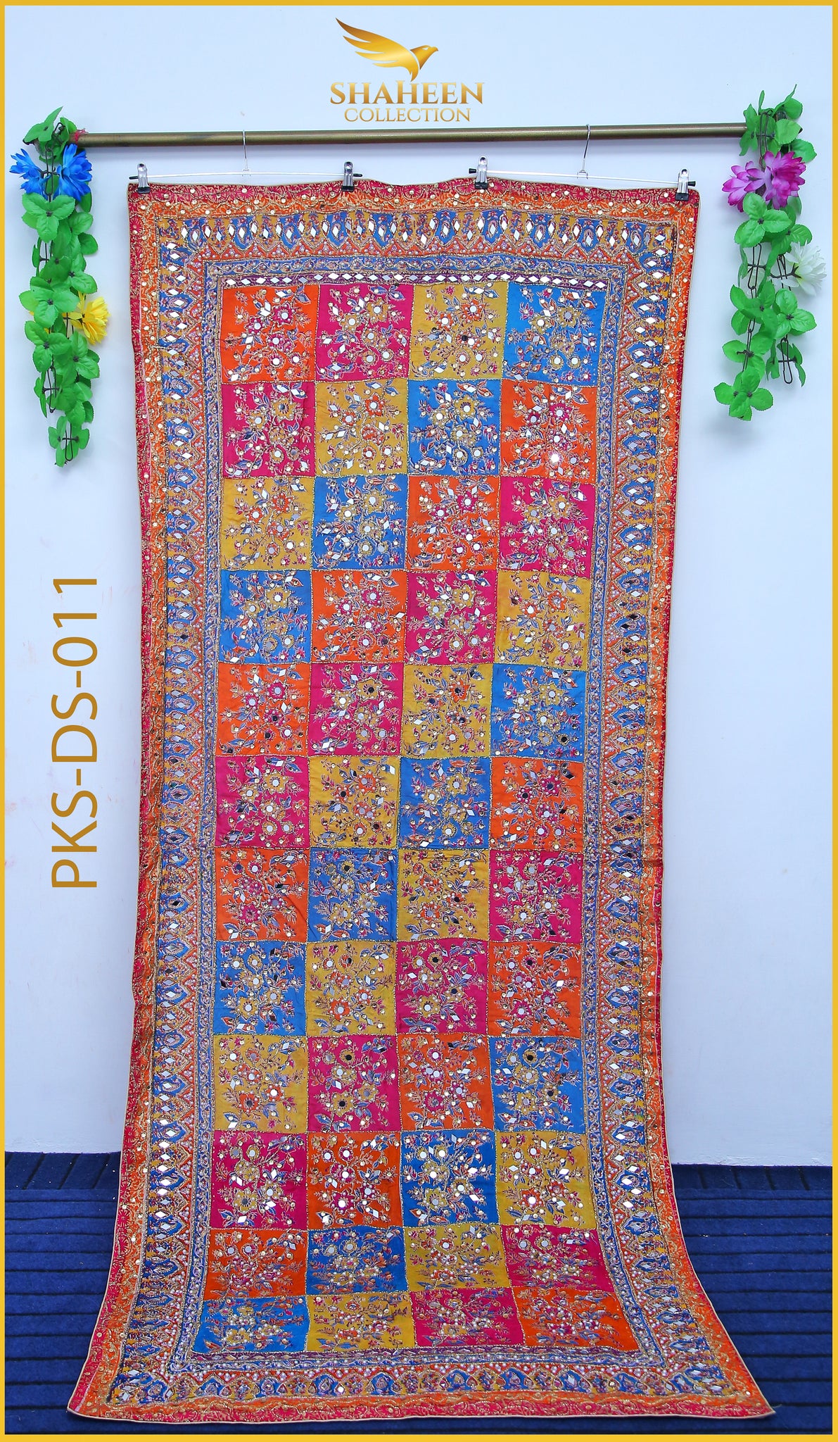 MIRROR WORK FANCY SILK DUPATTA